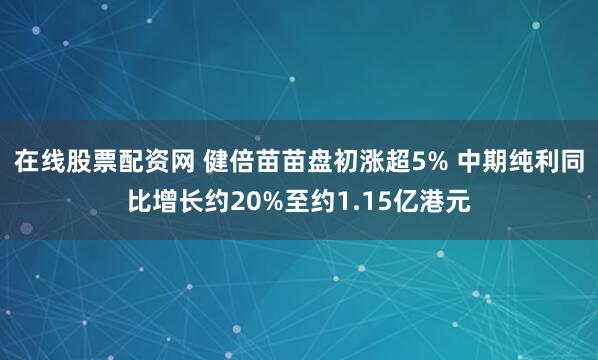 在线股票配资网 健倍苗苗盘初涨超5% 中期纯利同比增长约20%至约1.15亿港元